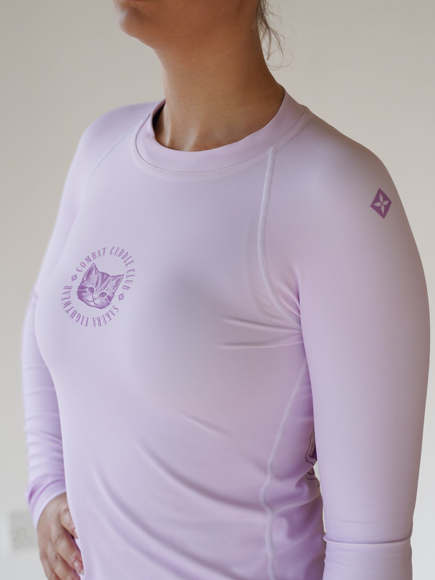 Combat Cuddle Kitten Long Sleeve Rash Guard