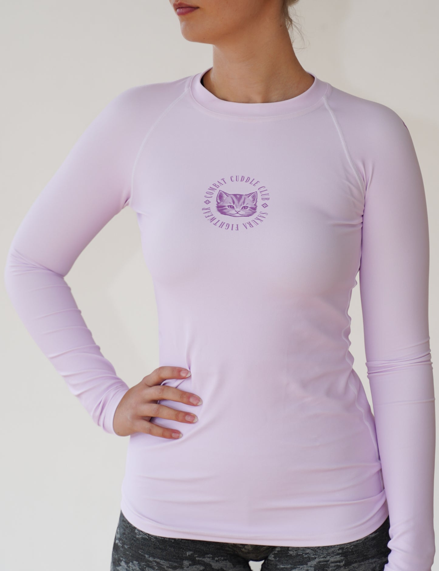 Combat Cuddle Kitten Long Sleeve Rash Guard