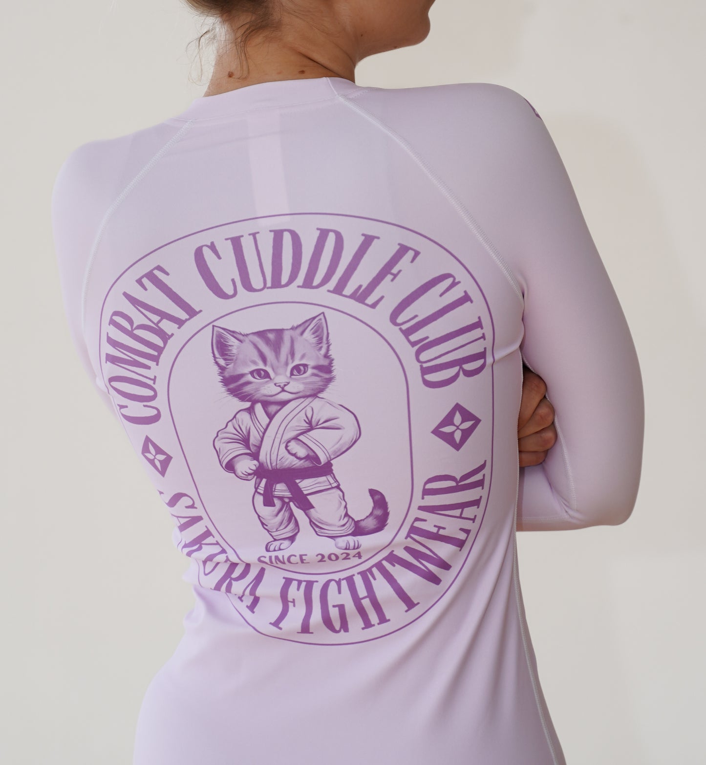 Combat Cuddle Kitten Long Sleeve Rash Guard