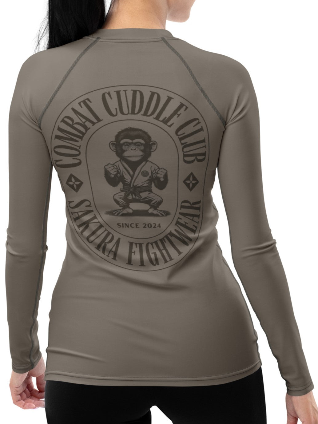 Cuddle Combat Monkey Long Sleeve Rash Guard