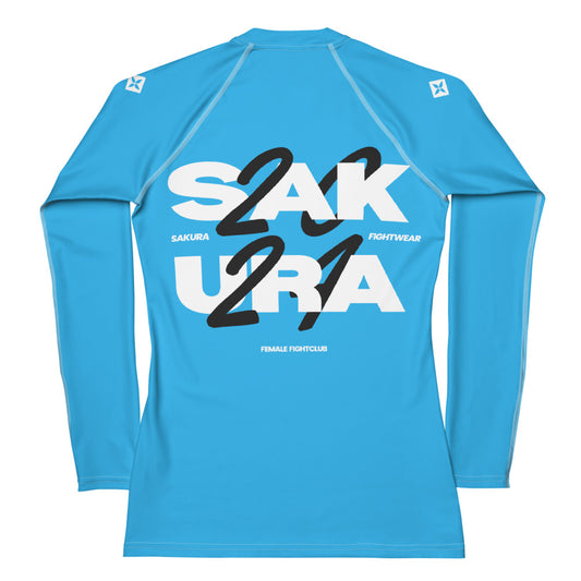Sakura Athletic Blue Long Sleeve Rash Guard